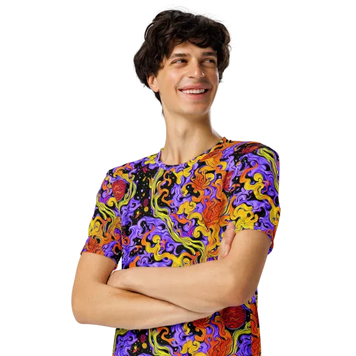 Bosschaert Swirl on a Men's Crew Neck T-Shirt