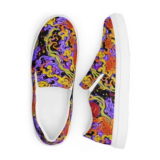 Bosschaert Swirl on a Men's Slip-On Canvas Shoes