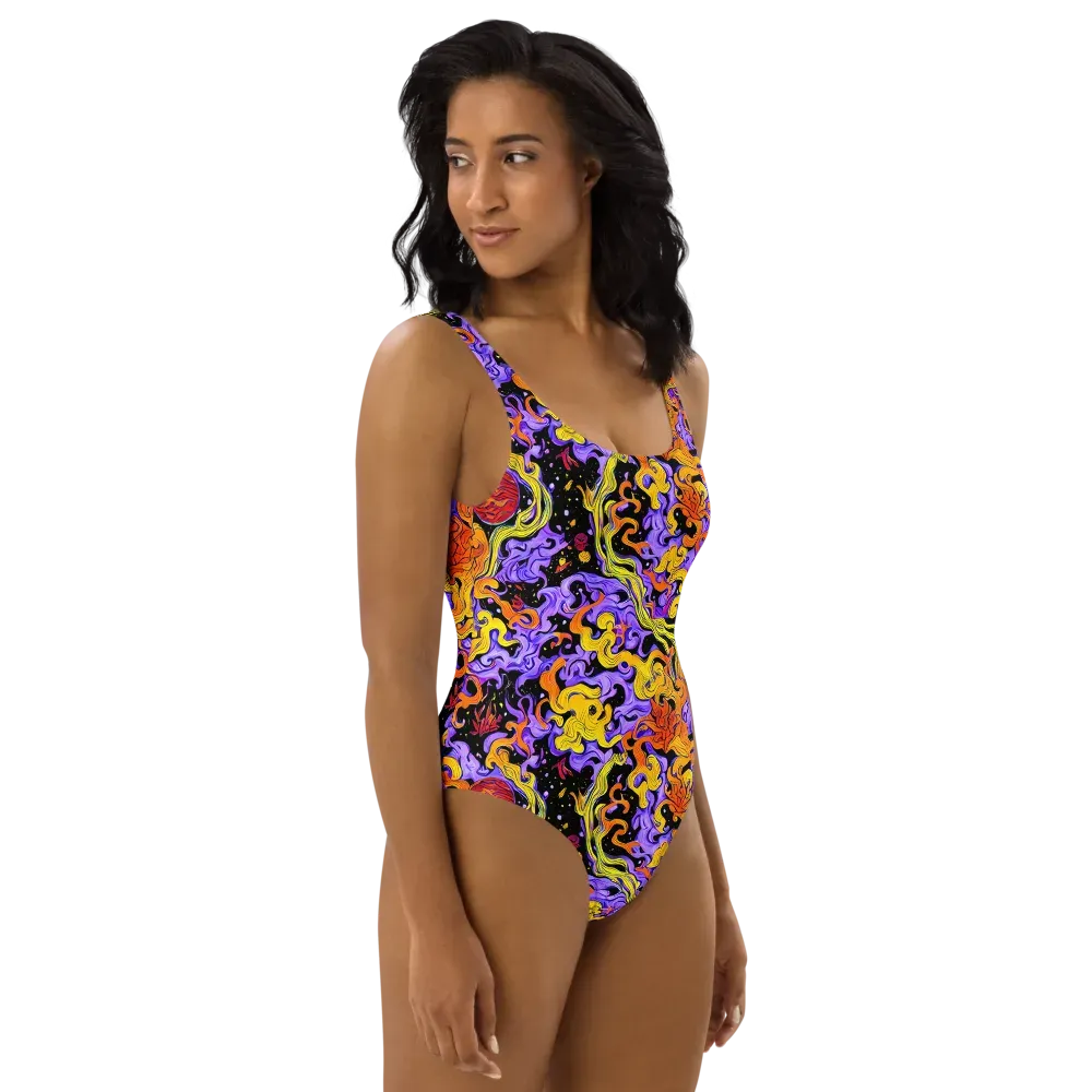 Bosschaert Swirl on One-Piece Swimsuit — Right
