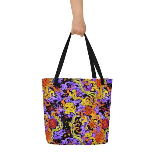 Bosschaert Swirl on a Large Tote Bag W/ Pocket