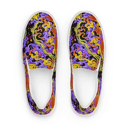 Bosschaert Swirl on a Women's Slip-On Canvas Shoes