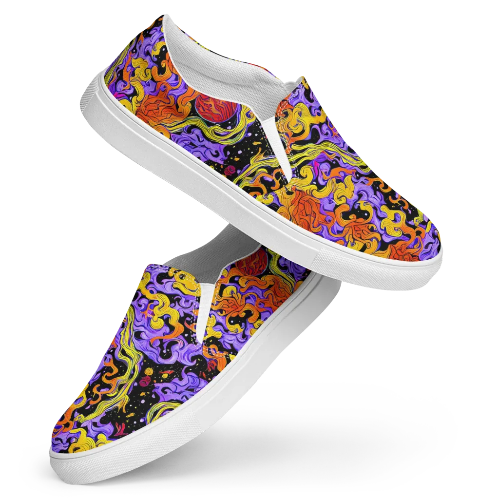 Bosschaert Swirl on Women's Slip-On Canvas Shoes — Front