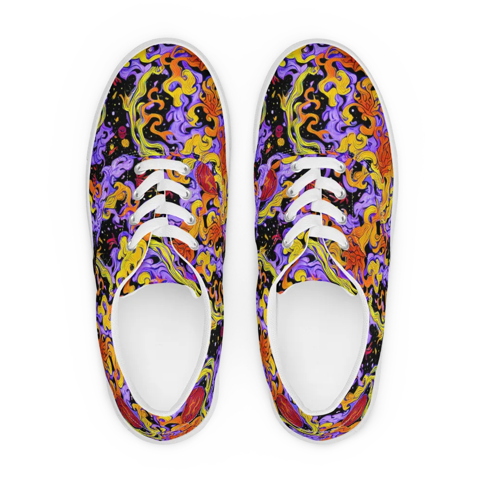 Bosschaert Swirl on Men's Lace-Up Canvas Shoes — Front