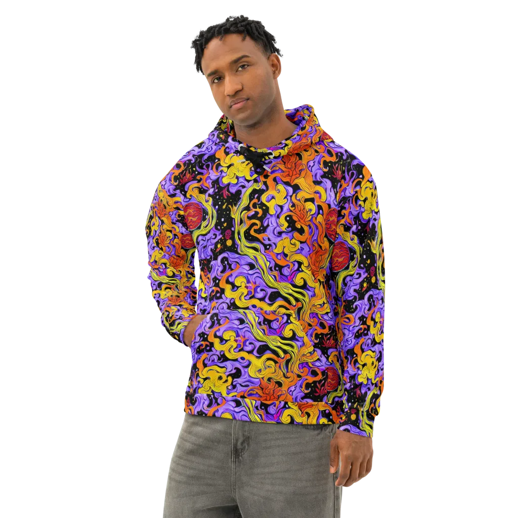 Bosschaert Swirl on Cotton Hoodie — Left Front