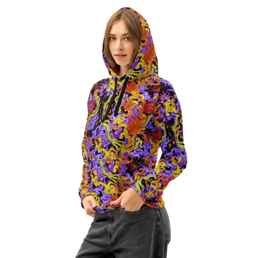 Bosschaert Swirl on a Cotton Hoodie