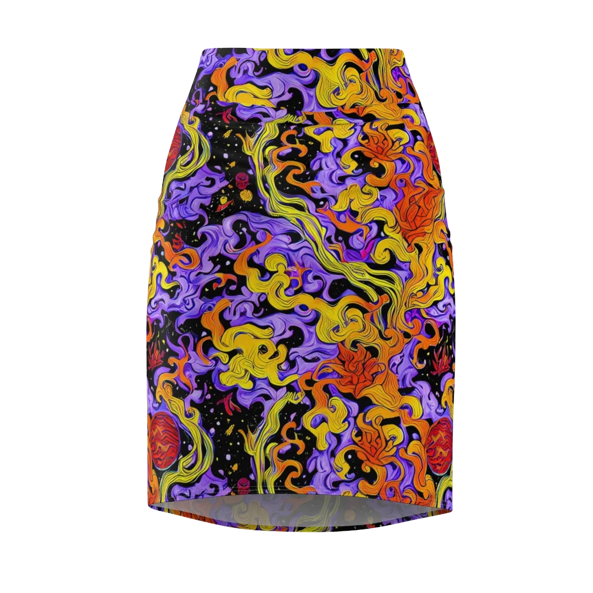 Bosschaert Swirl on Pencil Skirt — Front