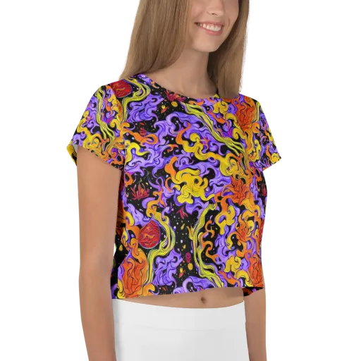 Bosschaert Swirl on a Crop Tee
