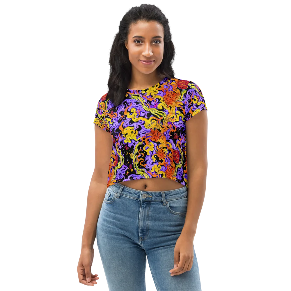 Bosschaert Swirl on Crop Tee — Front