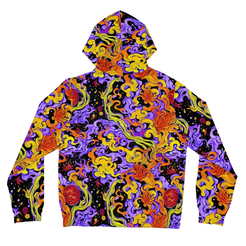 Bosschaert Swirl on Women's Full-Zip Hoodie — Back