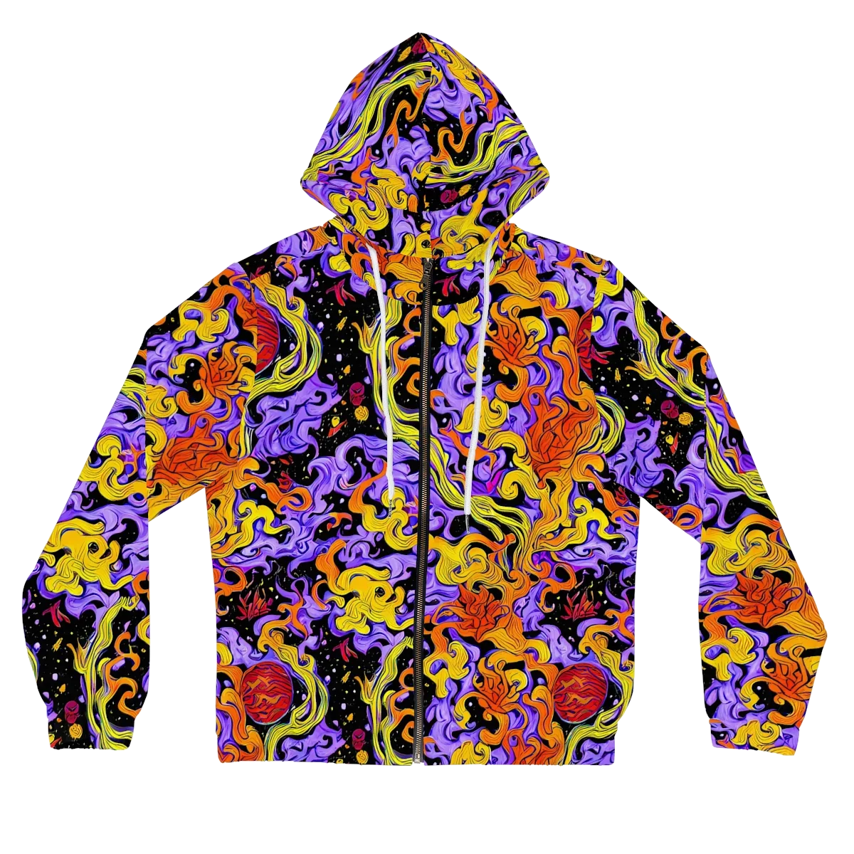 Bosschaert Swirl on Women's Full-Zip Hoodie — Front