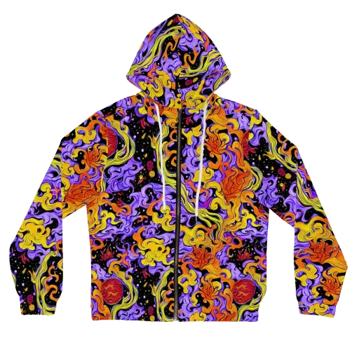 Bosschaert Swirl on a Women's Full-Zip Hoodie