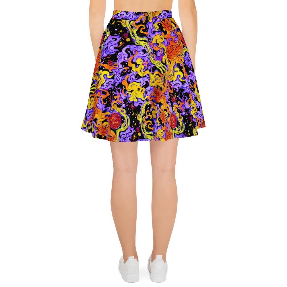 Bosschaert Swirl on Skater Skirt — Back