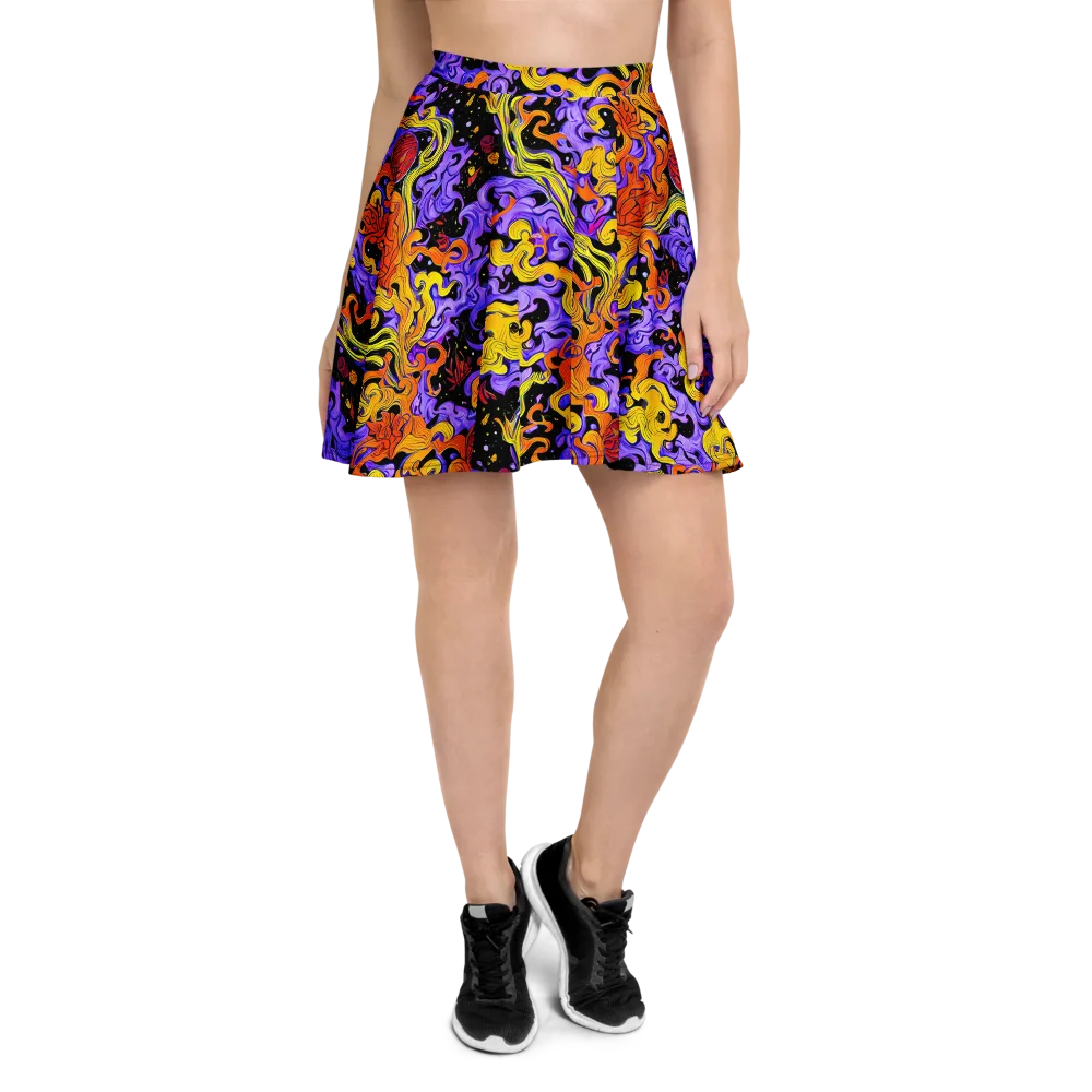Bosschaert Swirl on Skater Skirt — Front