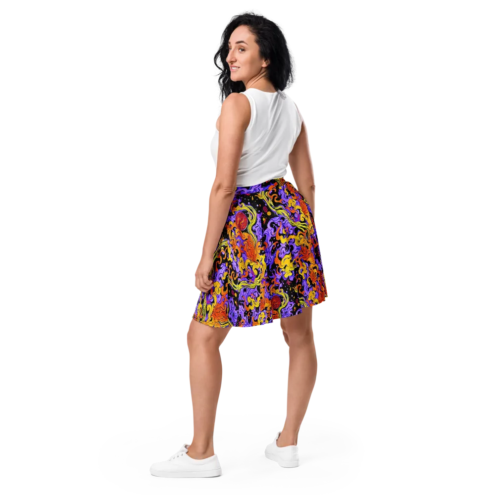 Bosschaert Swirl on Skater Skirt — Back