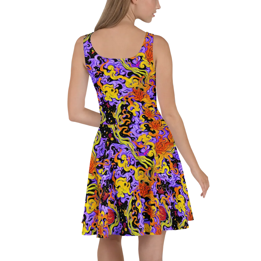 Bosschaert Swirl on Skater Dress — Back