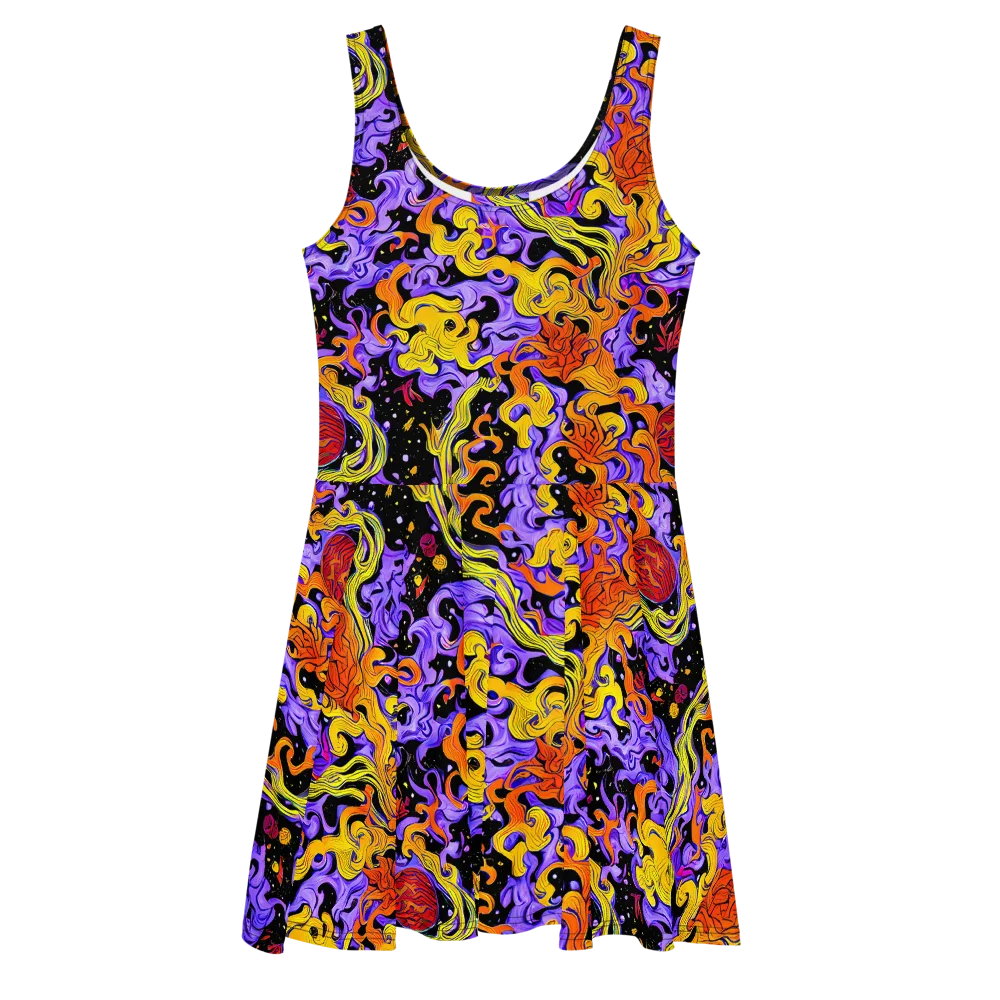 Bosschaert Swirl on Skater Dress — Front