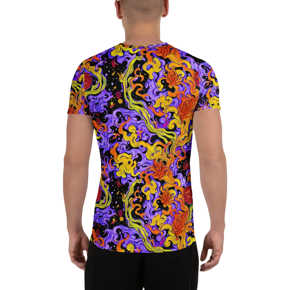 Bosschaert Swirl on Men's Athletic T-Shirt — Back