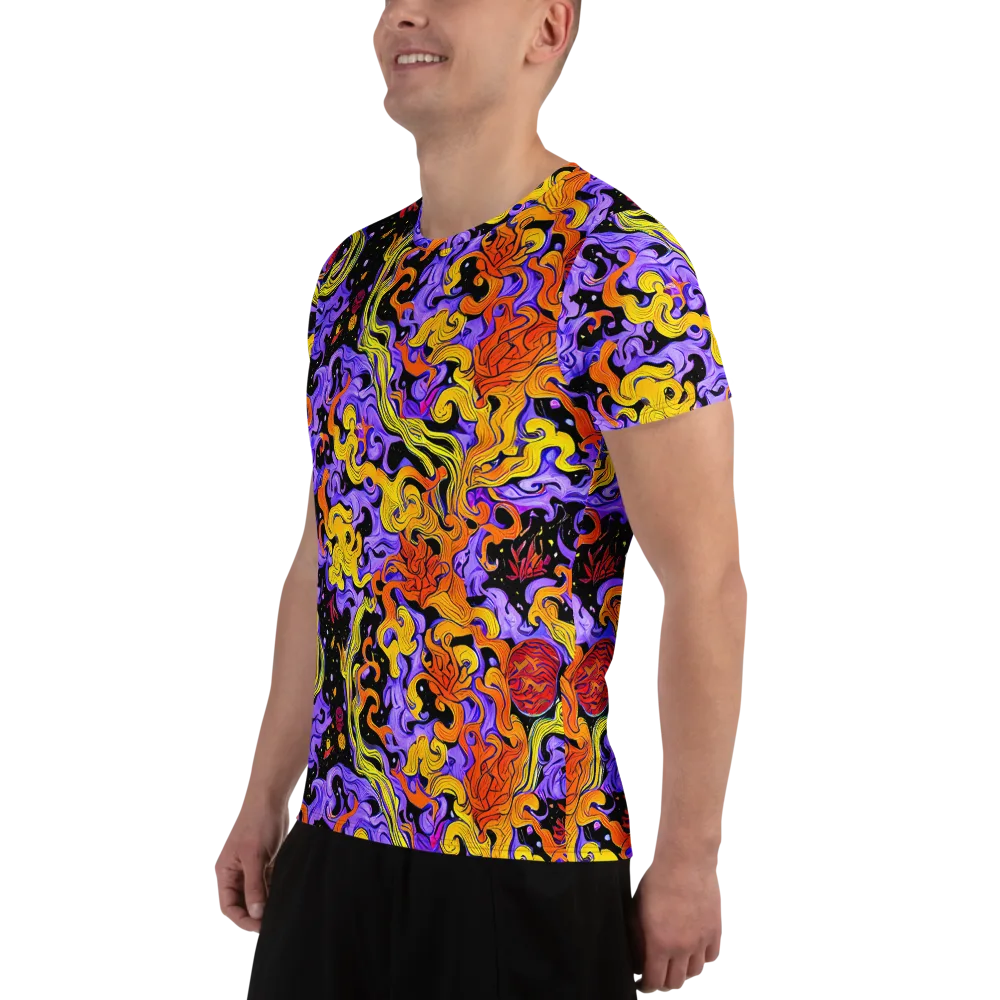 Bosschaert Swirl on Men's Athletic T-Shirt — Left