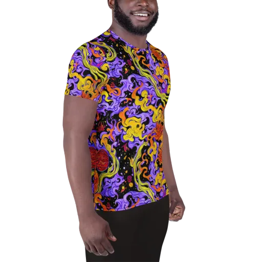 Bosschaert Swirl on a Men's Athletic T-Shirt