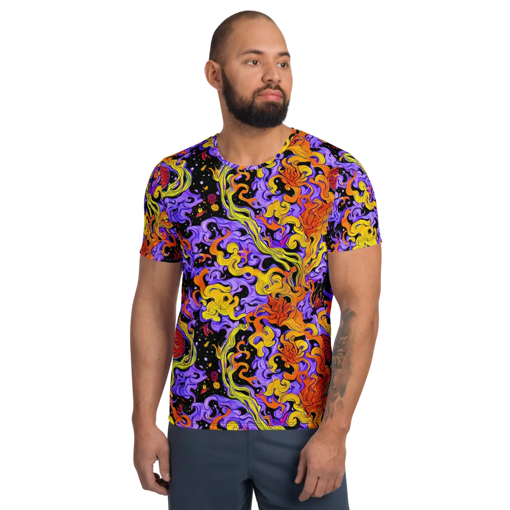 Bosschaert Swirl on Men's Athletic T-Shirt — Front