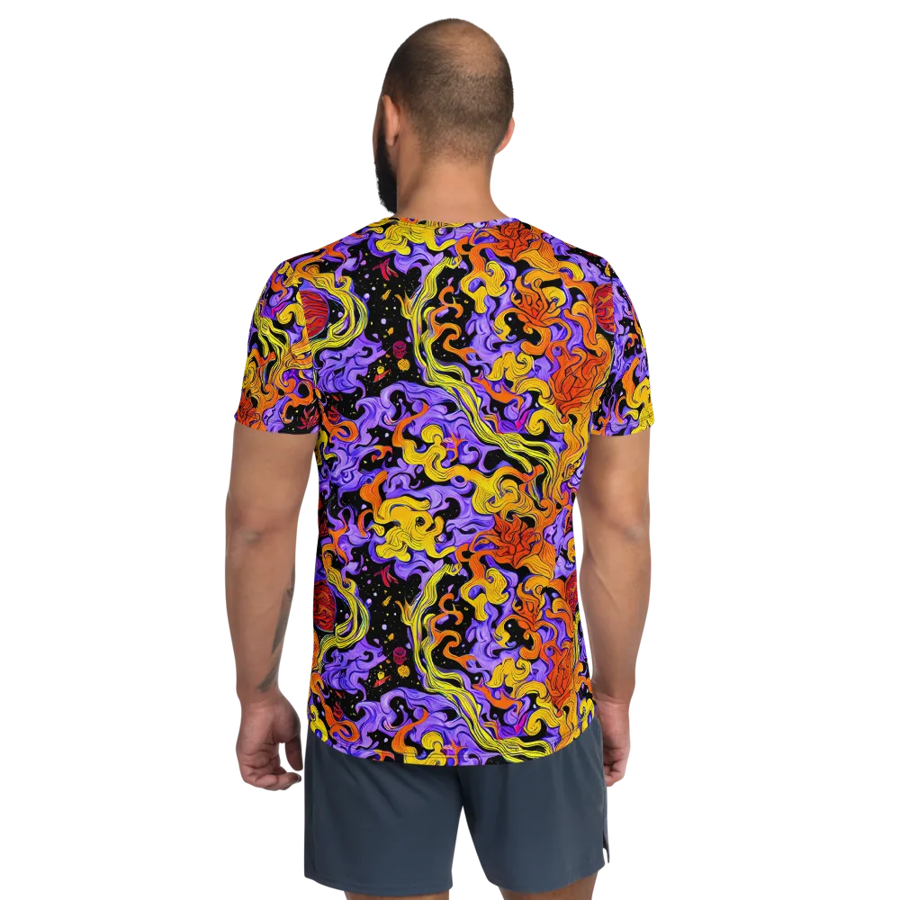 Bosschaert Swirl on Men's Athletic T-Shirt — Back