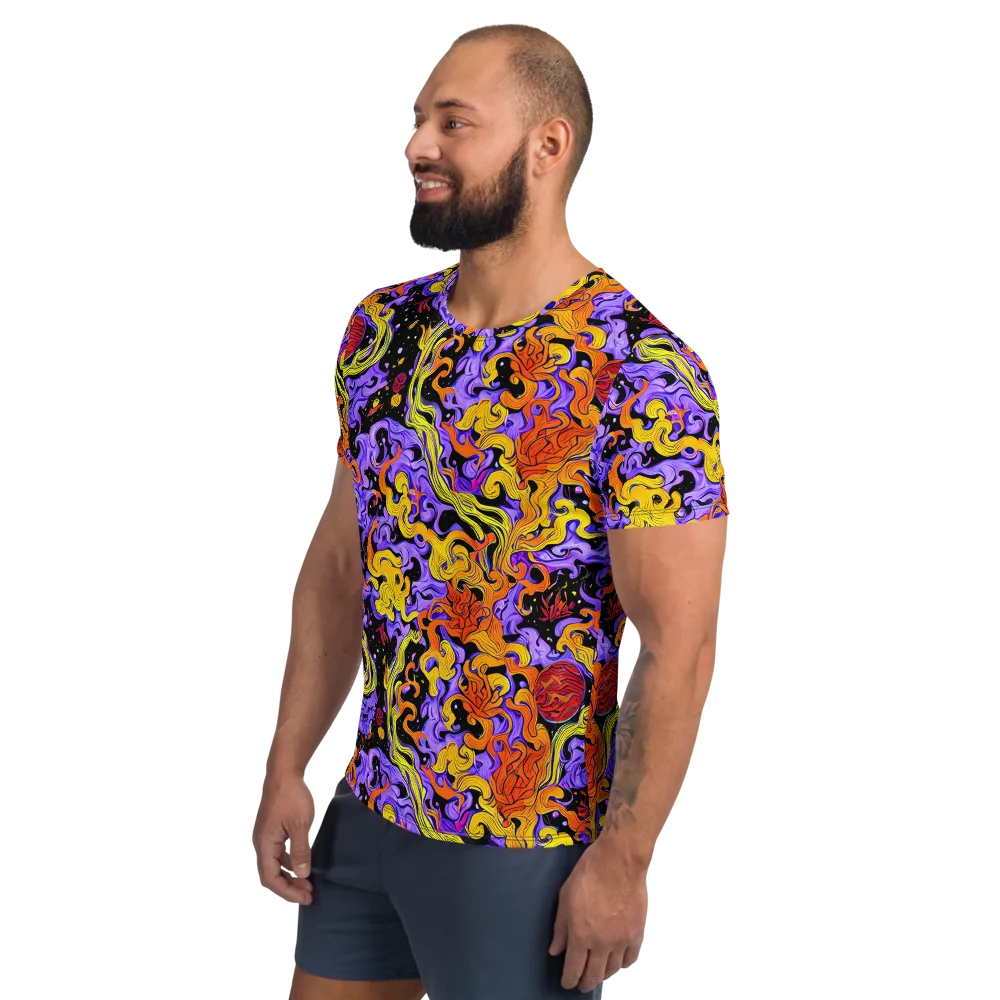 Bosschaert Swirl on Men's Athletic T-Shirt — Left
