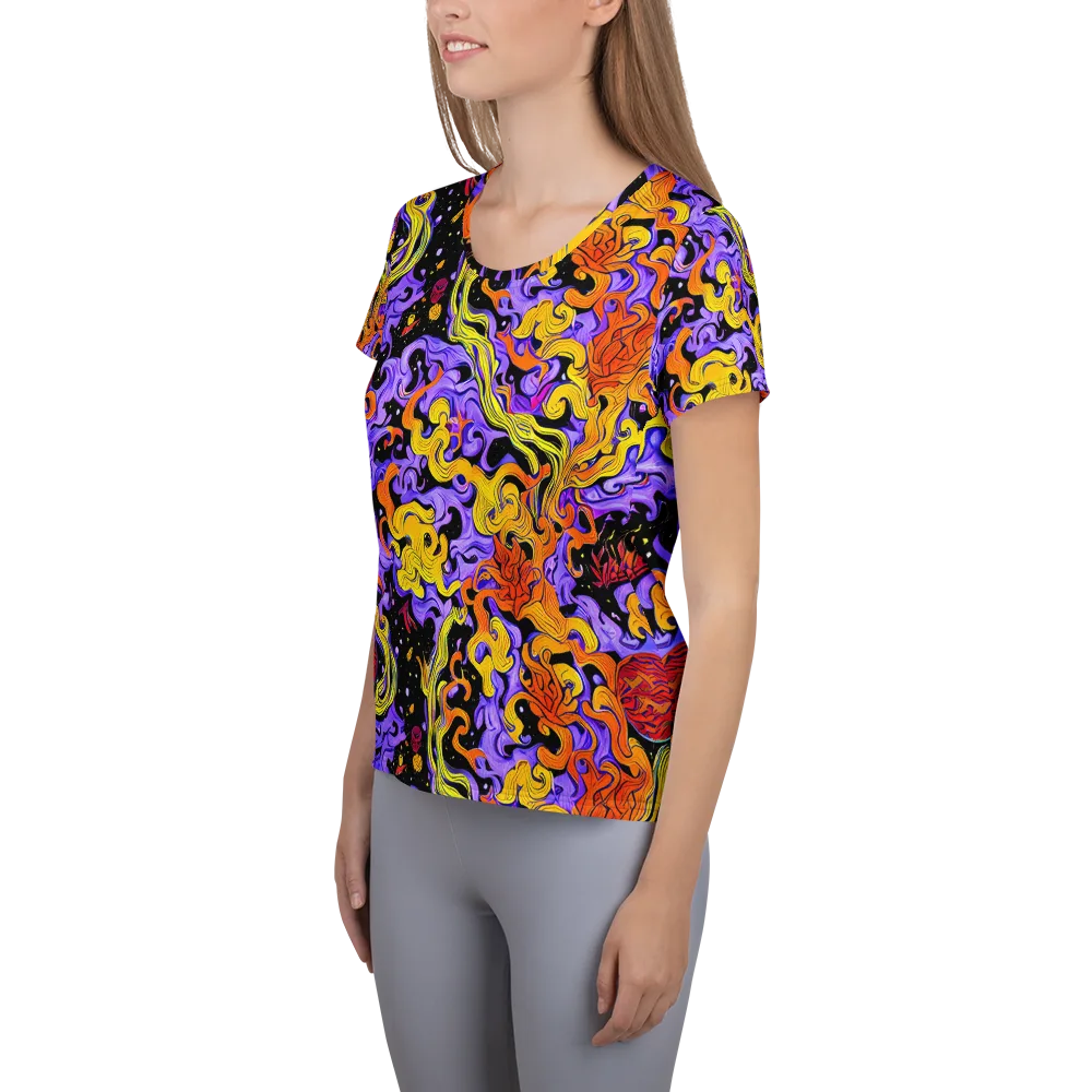 Bosschaert Swirl on Women's Athletic T-Shirt — Left