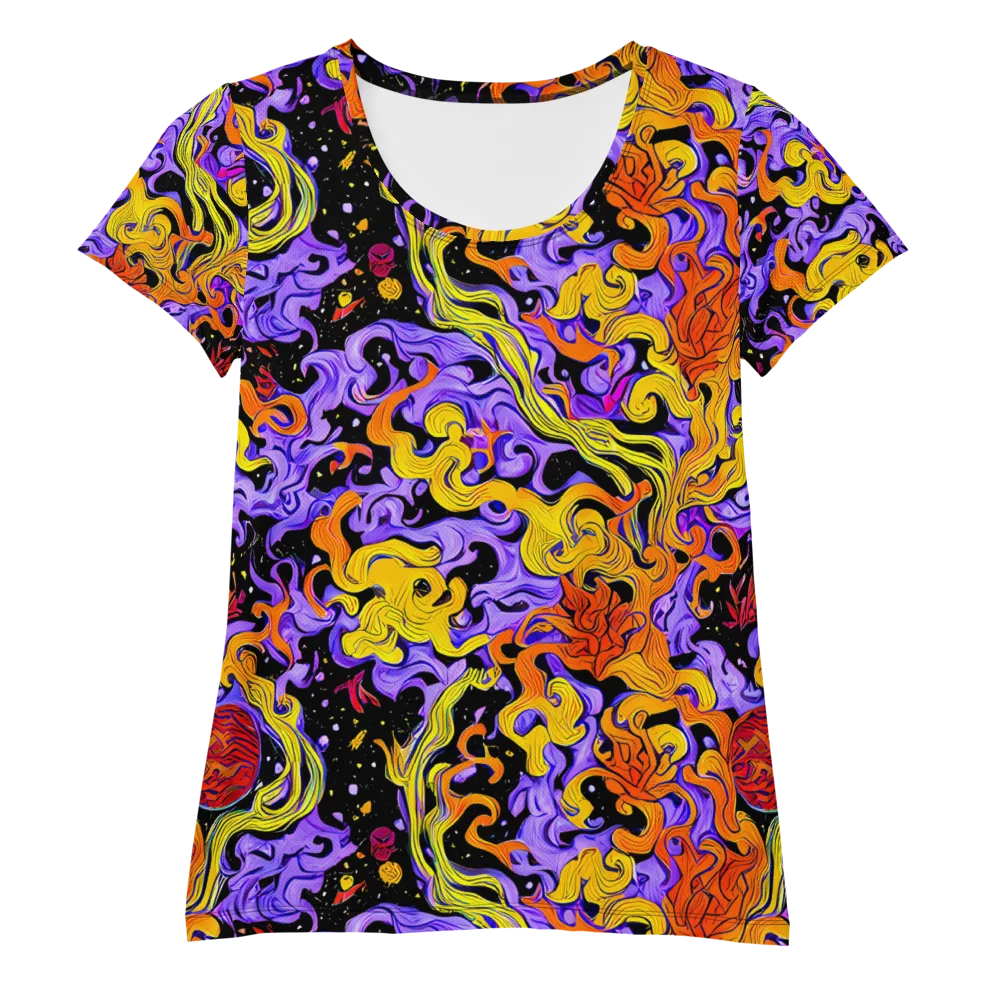 Bosschaert Swirl on Women's Athletic T-Shirt — Front