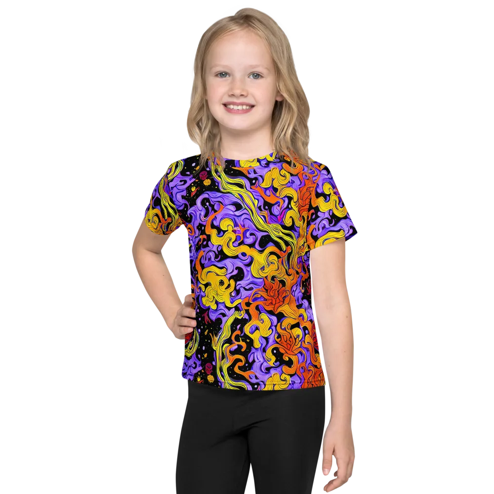 Bosschaert Swirl on Kids Crew Neck T-Shirt — Front