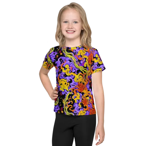 Bosschaert Swirl on a Kids Crew Neck T-Shirt