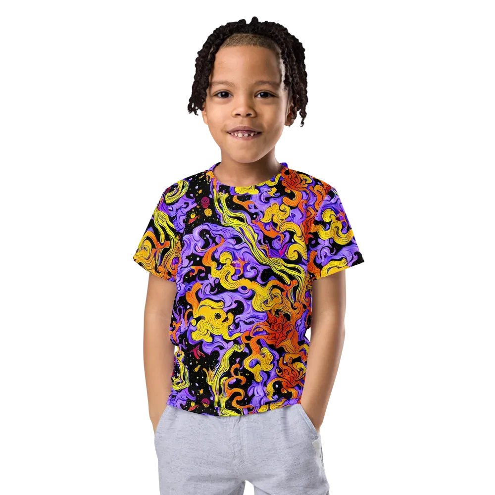 Bosschaert Swirl on Kids Crew Neck T-Shirt — Front