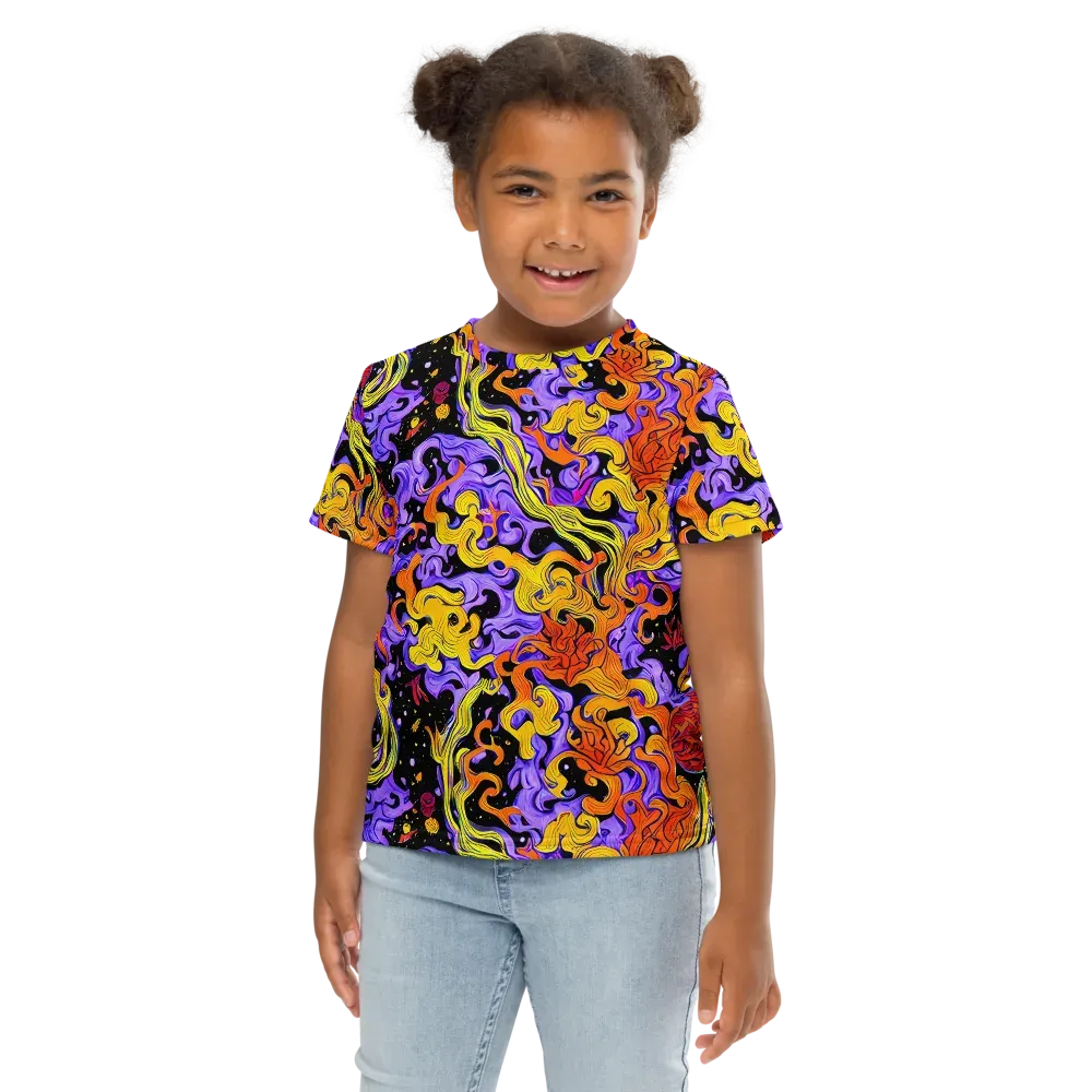 Bosschaert Swirl on Kids Crew Neck T-Shirt — Front