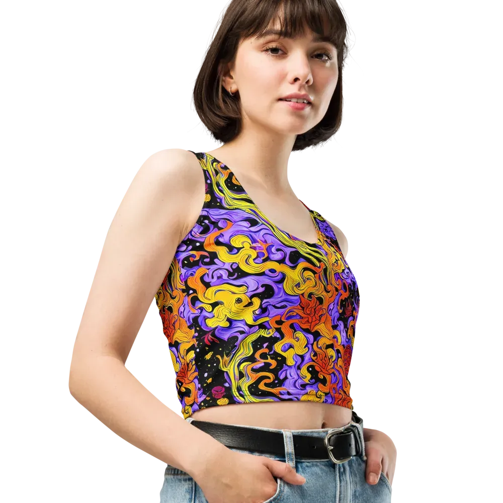 Bosschaert Swirl on Crop Top — Right Front