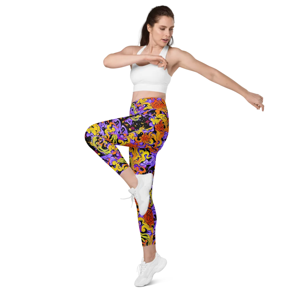 Bosschaert Swirl on Leggings with Pockets — Left Front