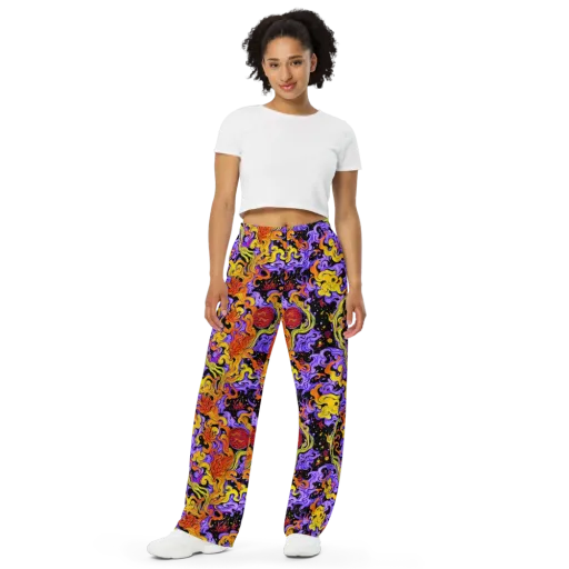 Bosschaert Swirl on a Wide-Leg Pants