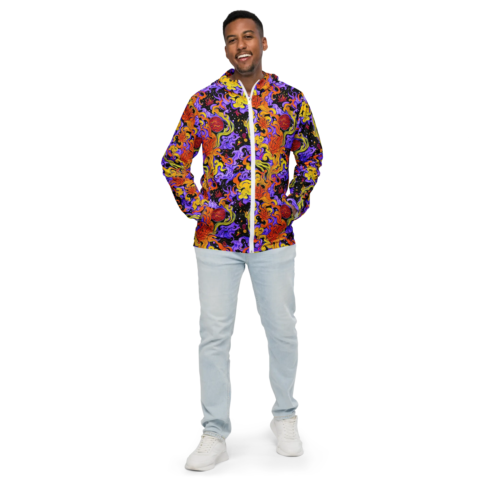 Bosschaert Swirl on Men's Windbreaker — Front