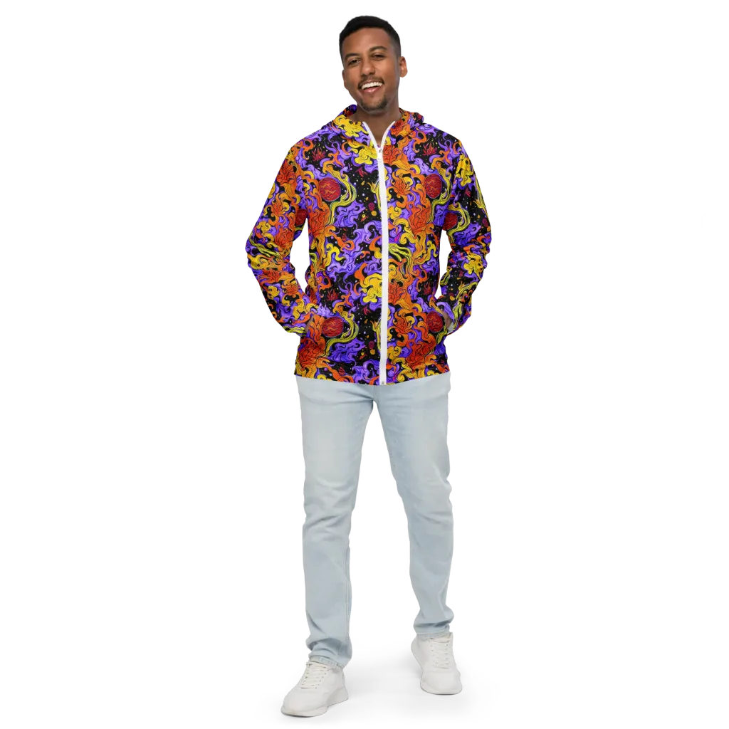 Bosschaert Swirl on Men's Windbreaker — Front