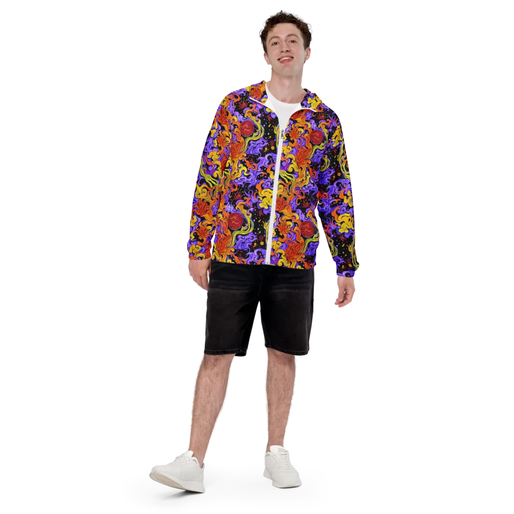 Bosschaert Swirl on Men's Windbreaker — Front