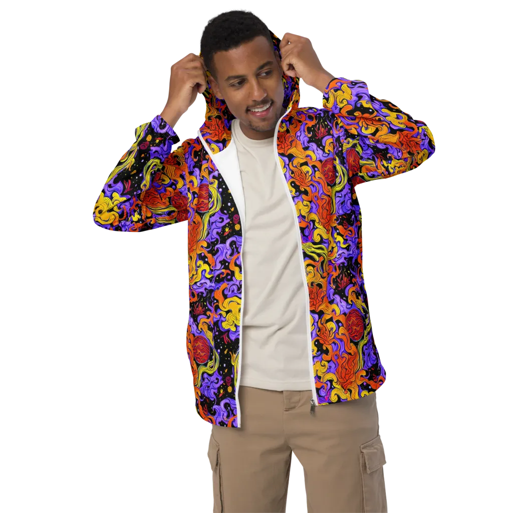 Bosschaert Swirl on Men's Windbreaker — Front