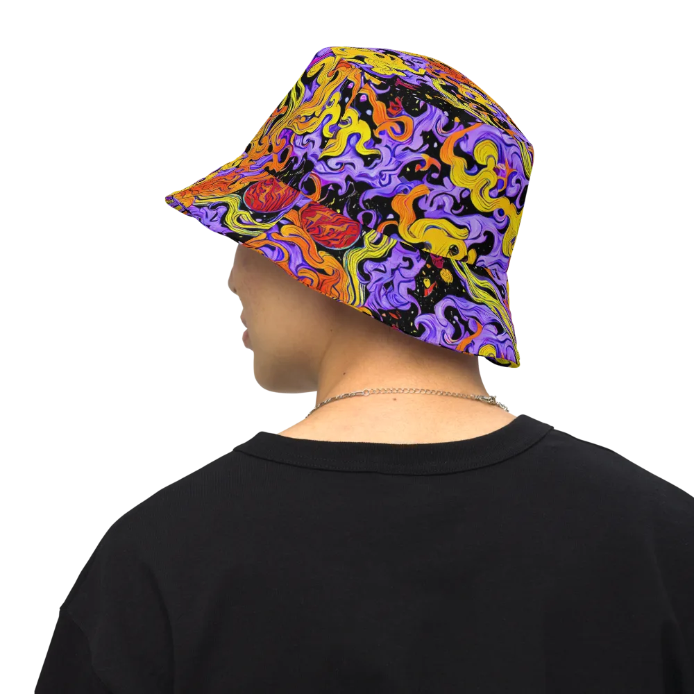 Bosschaert Swirl on Reversible Bucket Hat — Back Inside