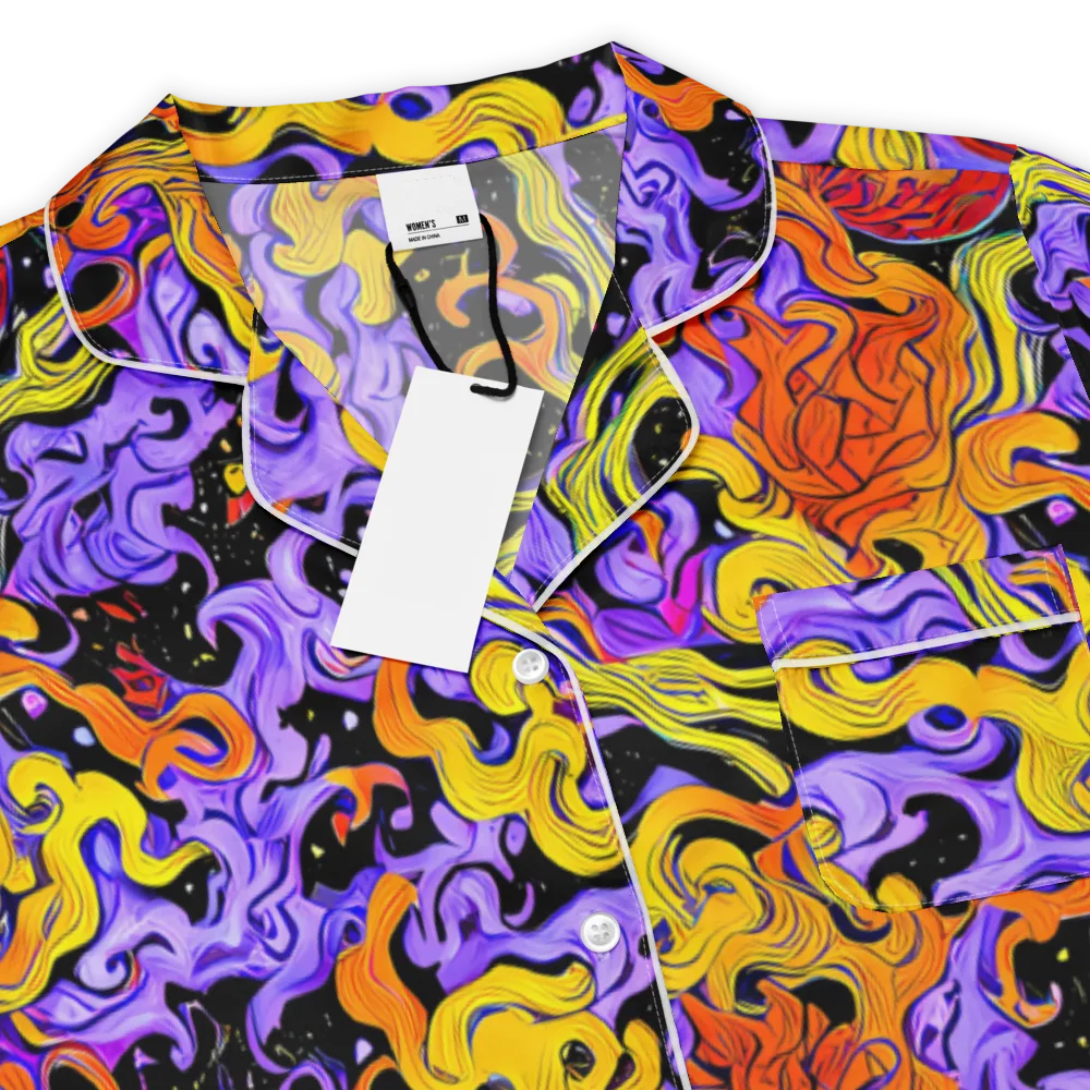 Bosschaert Swirl on Women's Short Sleeve Pajama Top — Product details