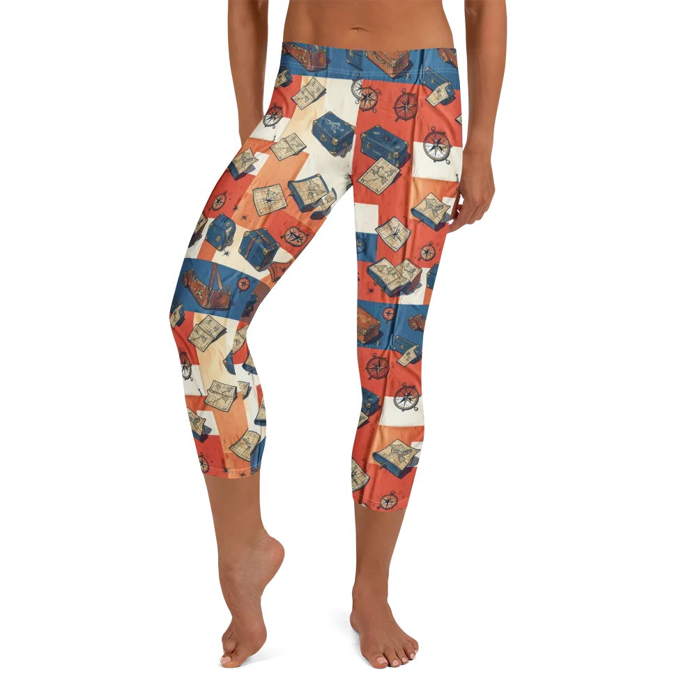 Roaming Atlas on Capri Leggings — Front