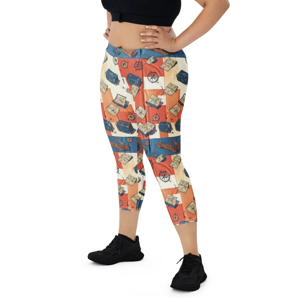 Roaming Atlas on Capri Leggings — Front