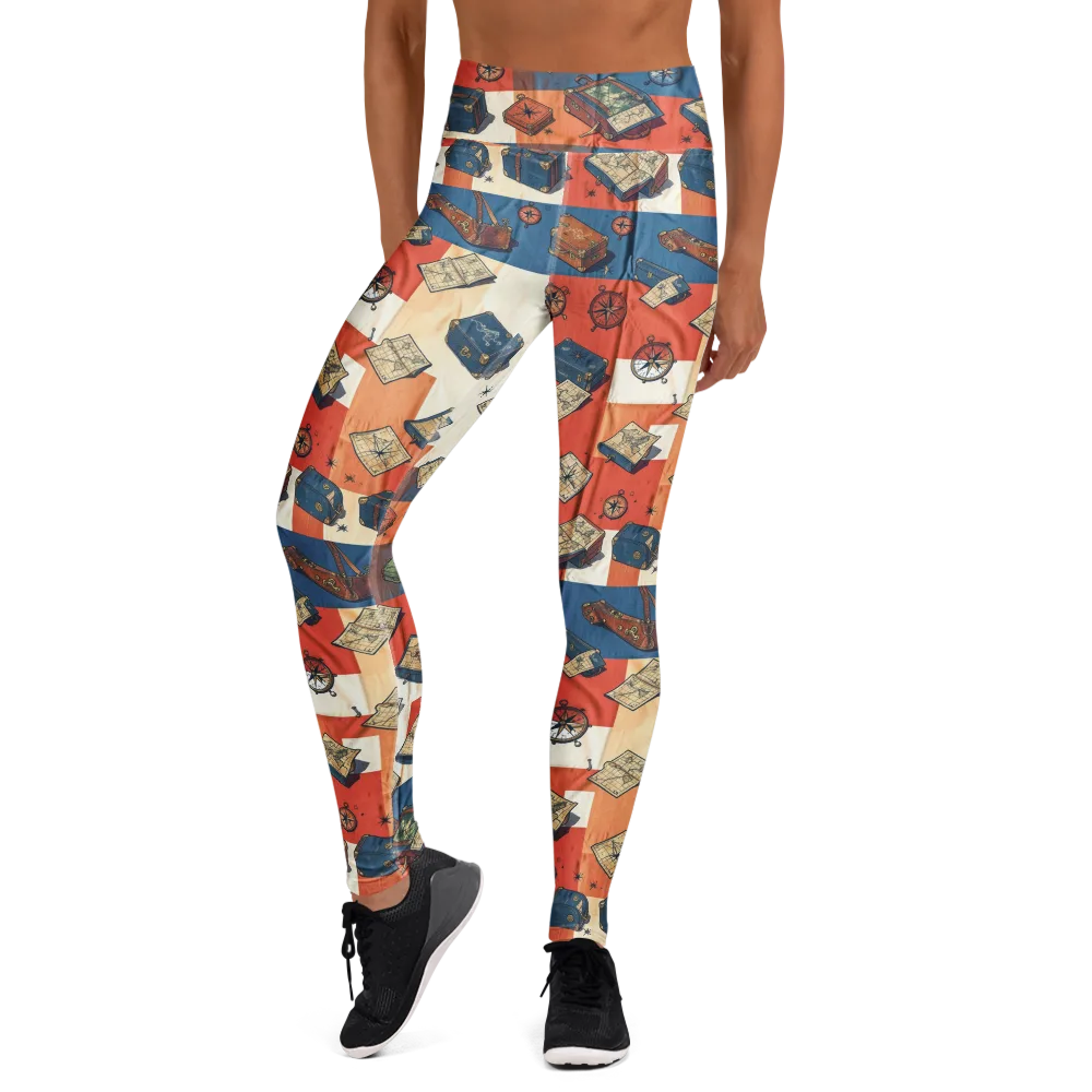 Roaming Atlas on Yoga Leggings — Front