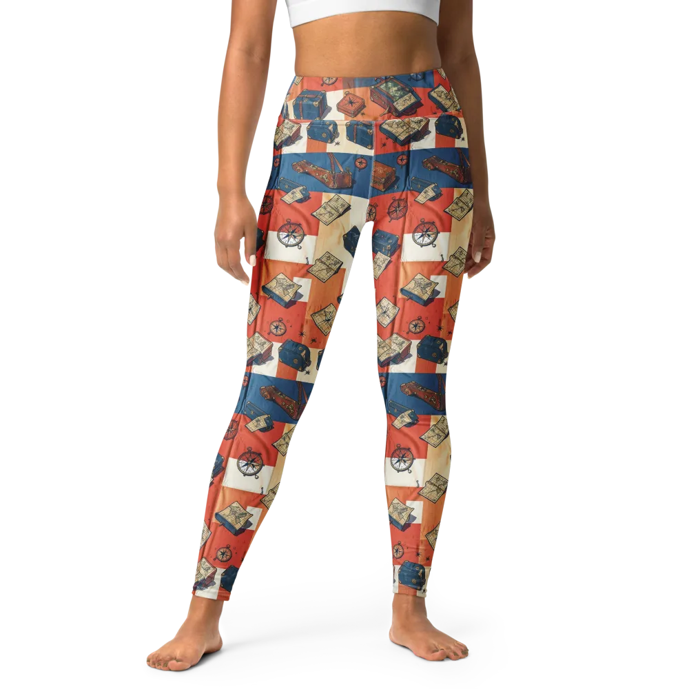 Roaming Atlas on Yoga Leggings — Front