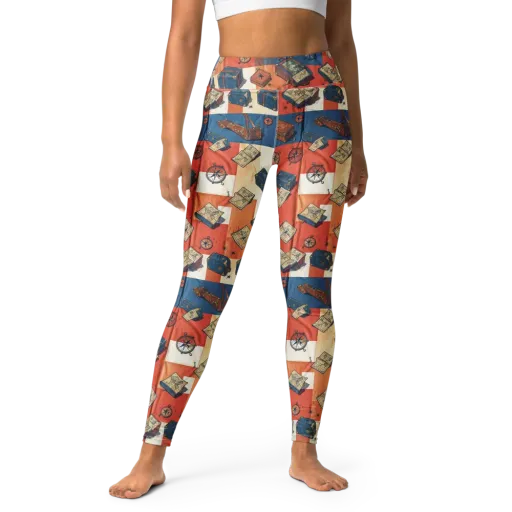 Roaming Atlas on a Yoga Leggings