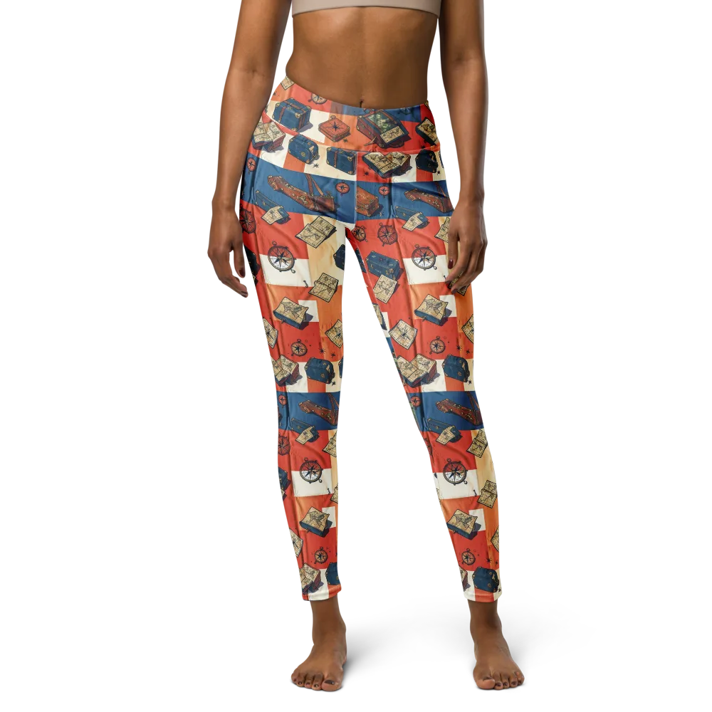 Roaming Atlas on Yoga Leggings — Front