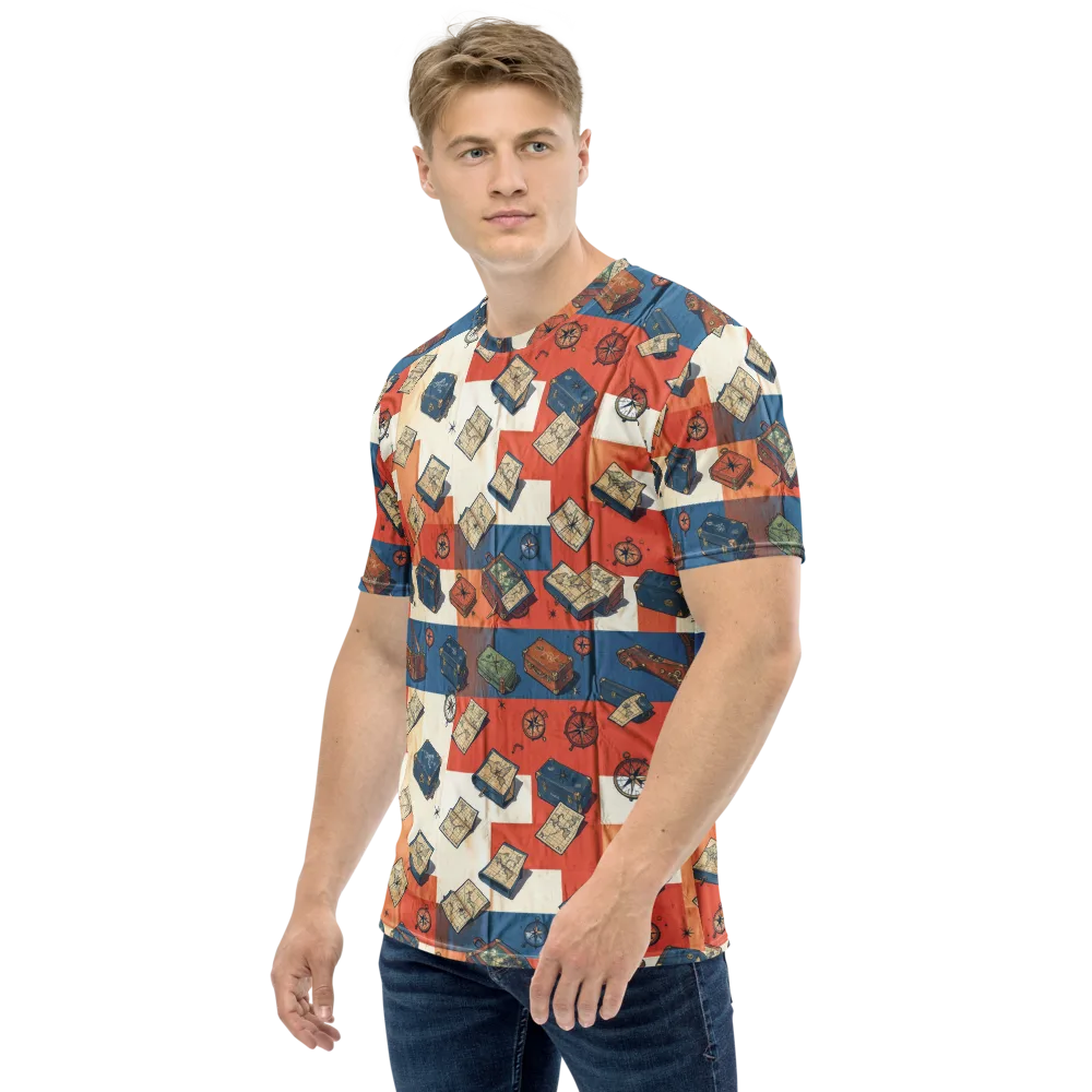 Roaming Atlas on Men's Crew Neck T-Shirt — Left