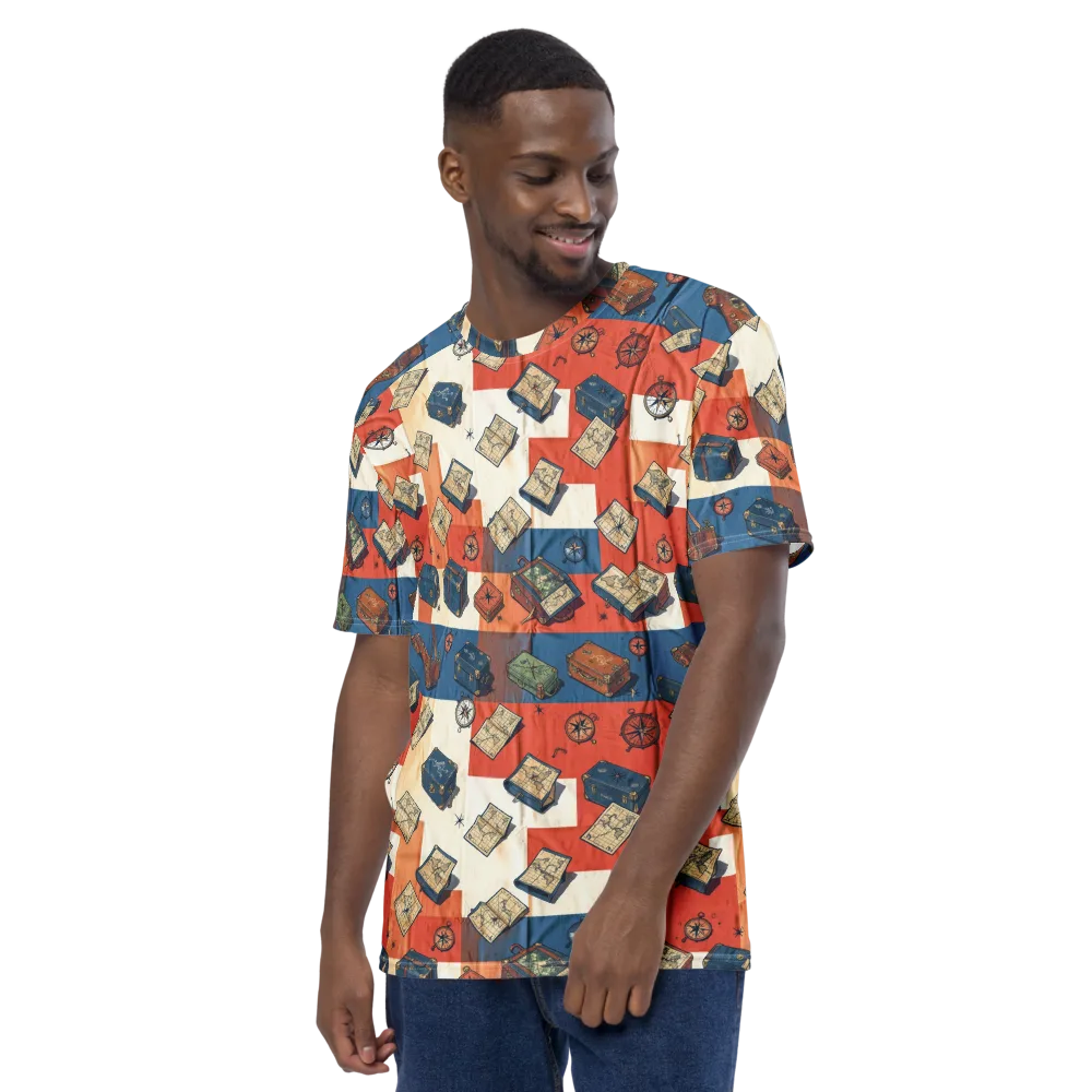 Roaming Atlas on Men's Crew Neck T-Shirt — Left