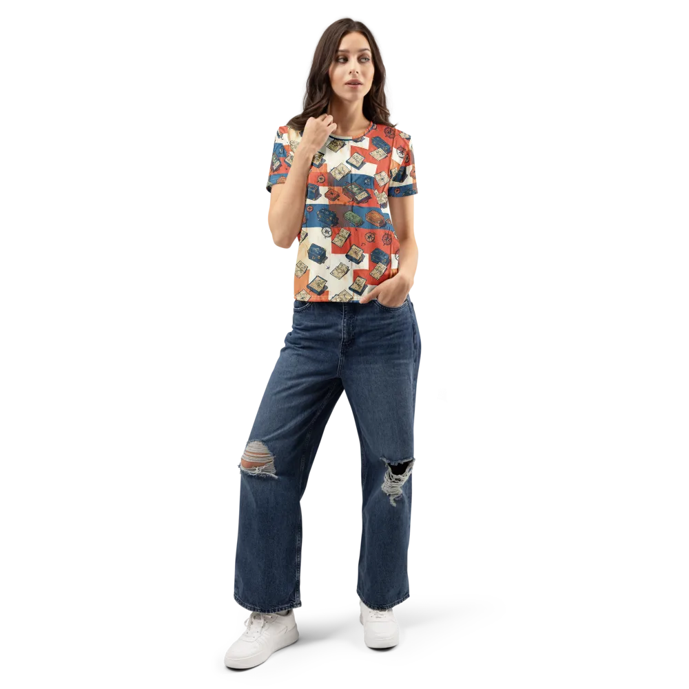Roaming Atlas on Women's Crew Neck T-Shirt — Front